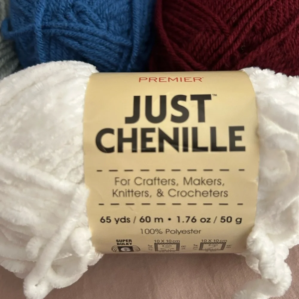 LOT Of 3 Mixed Premier JUST YARN  Worsted 2.11 oz / Skein* - 1 Just Chenille - Picture 2 of 11
